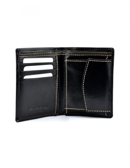 Cartera con Monedero Cosido Lateral