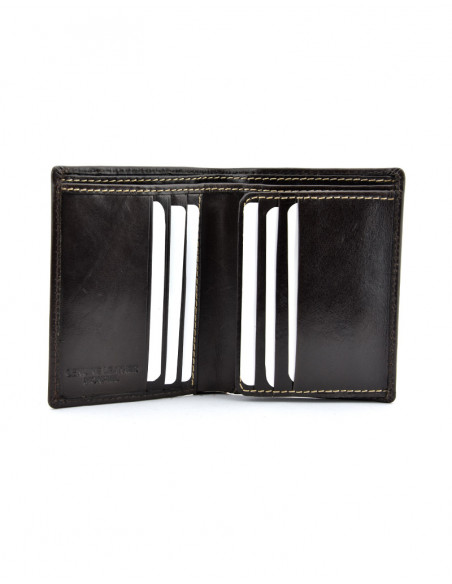 Billetero con Extra para tarjetas cosido lateral