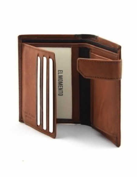 Billetero con broche y monedero