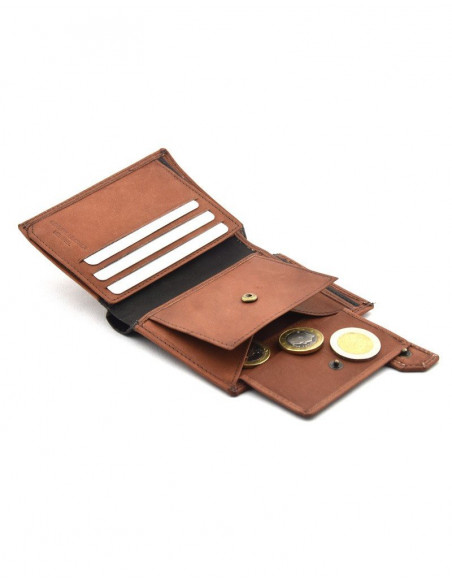 Billetero con broche y monedero
