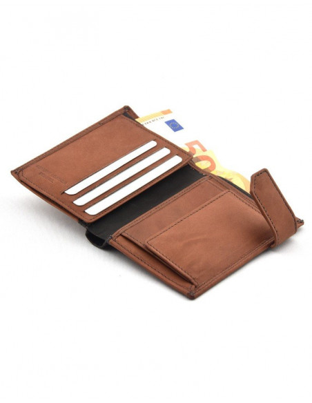 Billetero con broche y monedero