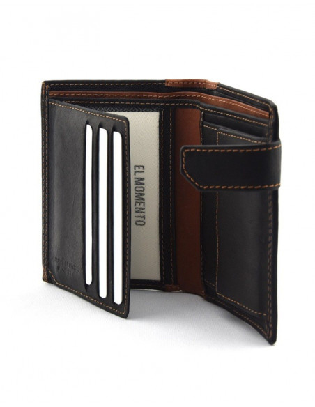 Billetero con broche y monedero