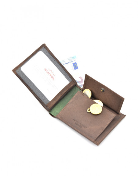 Cartera Americana Grande Solapa con Monedero