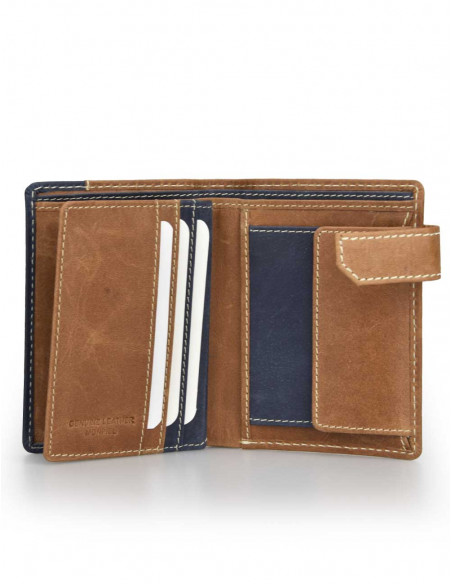 Billetero con Broche y Monedero Lateral Entramado