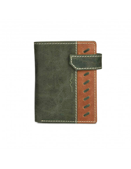 Billetero con Broche y Monedero Lateral Entramado