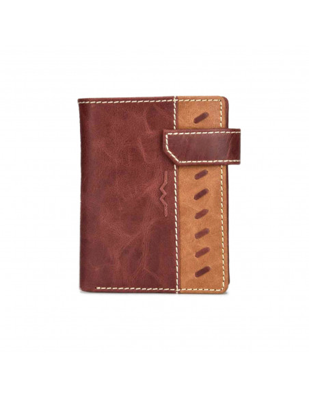 Billetero con Broche y Monedero Lateral Entramado