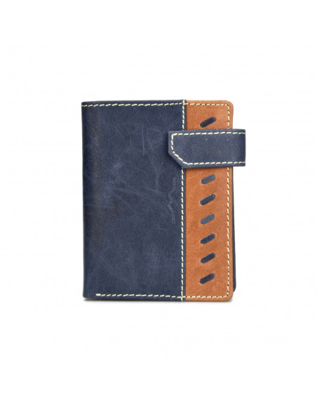 Billetero con Broche y Monedero Lateral Entramado