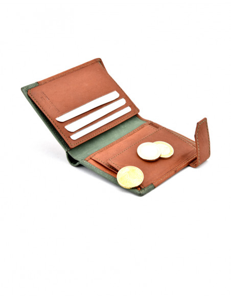 Cartera con broche color mix