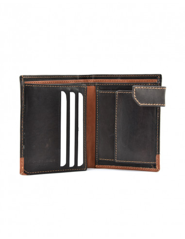 Cartera con broche color mix