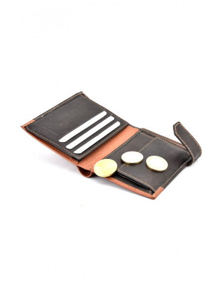 Cartera con broche color mix