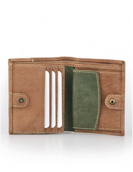 Cartera con Broche dentro y Monedero Sendero