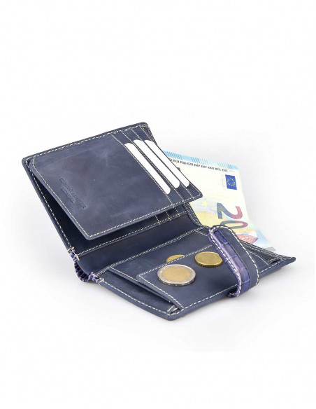 Cartera con Broche y Monedero combinada en COCO