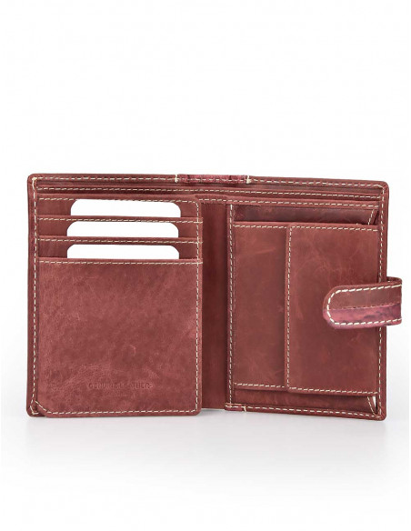 Cartera con Broche y Monedero combinada en COCO