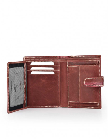 Cartera con Broche y Monedero combinada en COCO