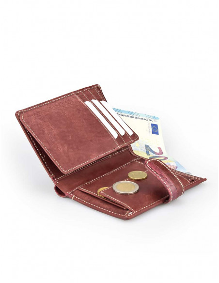 Cartera con Broche y Monedero combinada en COCO