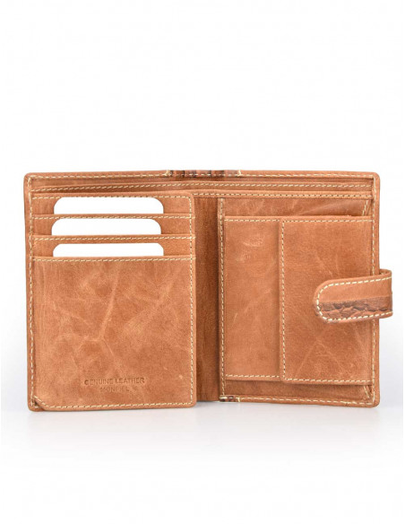 Cartera con Broche y Monedero combinada en COCO