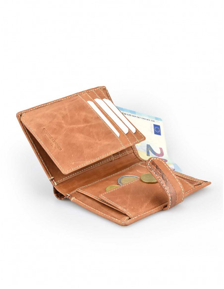 Cartera con Broche y Monedero combinada en COCO