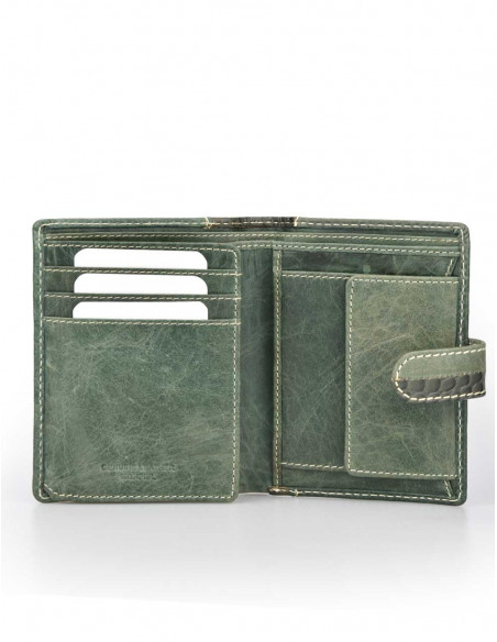 Cartera con Broche y Monedero combinada en COCO