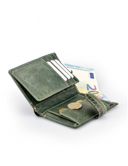 Cartera con Broche y Monedero combinada en COCO