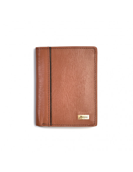 Billetero sencillo de piel tramada