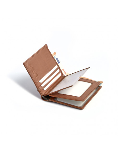 Billetero sencillo piel tramada