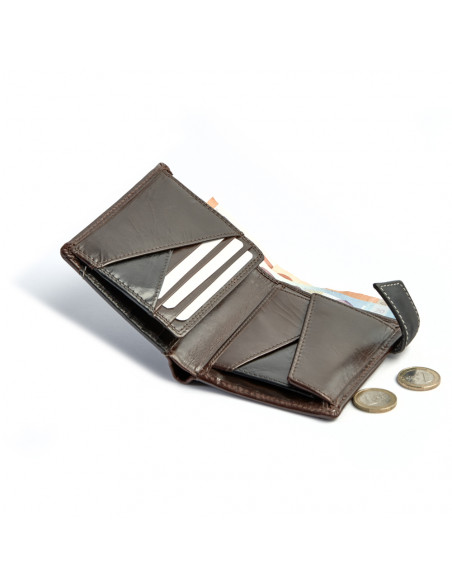 Billetero con broche y monedero