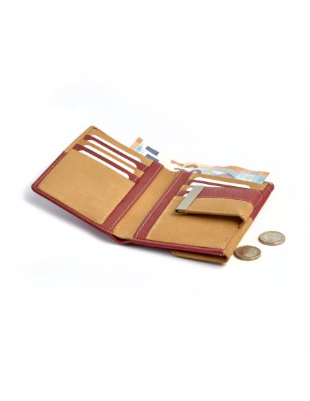 Monedero/ Billetero Amarillo Y Rojo