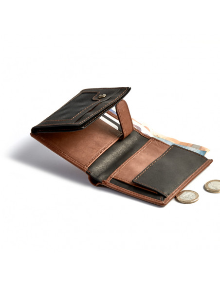 Billetero Eco Basic con Monedero y Broche Interior