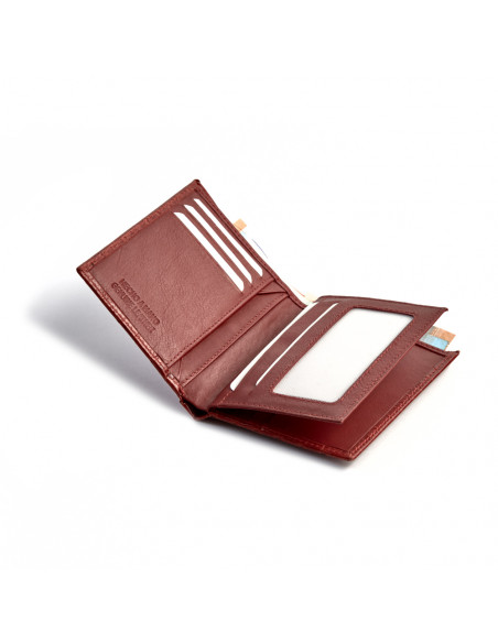 Cartera Básica de piel estampada tipo trama