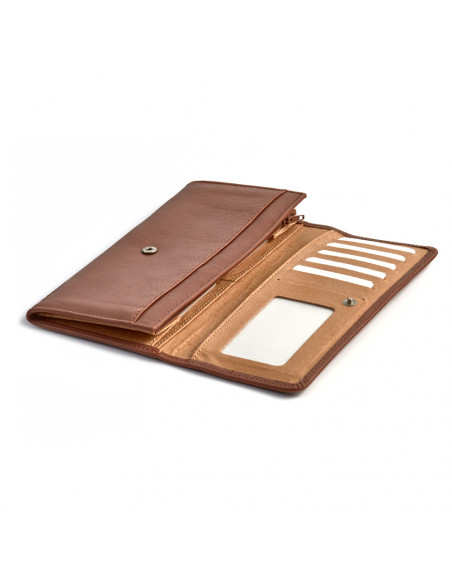 Cartera Cuero con flores