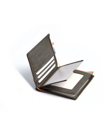 Billetero sencillo piel tramada