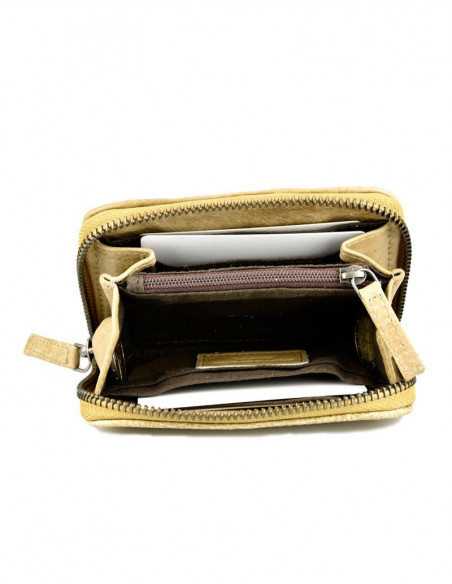 Monedero mediano cremallera piel Soul