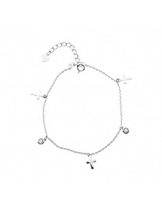 Pulsera Plata Cruces y...