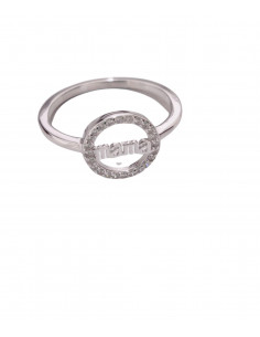 Anillo Plata Circonitas Mamá