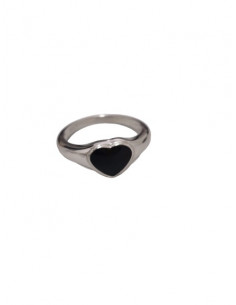 Anillo Plata Sello Corazón