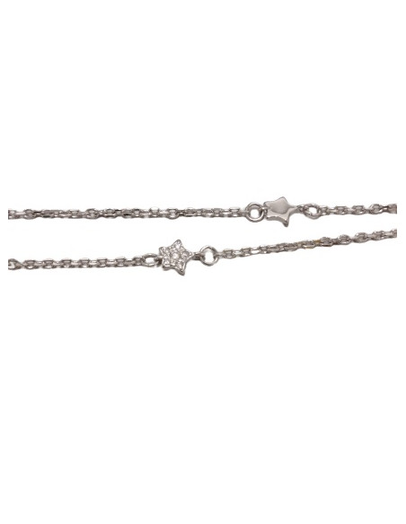 Pulsera Plata Doble Estrellas