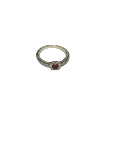 Anillo plata corazón piedra 2