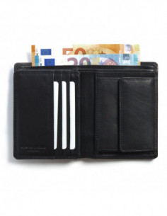 Cartera Grande con Monedero Doble Costura - Negro 2